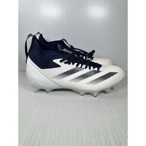 Size 11.5 adidas Mens ADIZERO IMPACT+ FOOTBALL CLEATS Cloud White/Navy IH7455